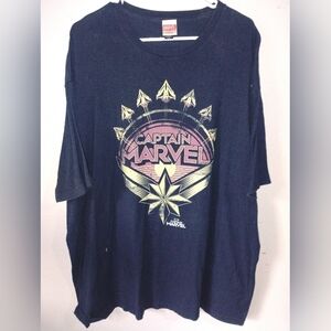 Marvel Captain Marvel Black Graphic Short Sleeve Tee